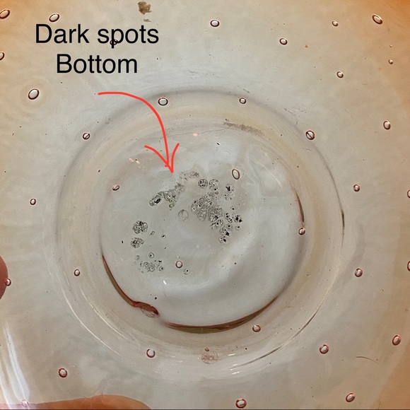 Murano Style Art Glass Controlled Bubble Bullicante Orange Ruffled Candy Dish - Picture 13 of 13